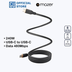 Dây Cáp Sạc MAZER InfiniteLINK COBRA Magnetic 240W Type C to C Thiết Kế Độc Đáo Với Nam Châm Tự Dính Giúp Gấp Gọn Dây