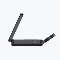 Đế Sạc Không Dây 3 in 1 Mazer MagFold Trio QI2 15W Sạc Được Cho Điện Thoại, Tai Nghe, Đồng Hồ Gấp Gọn Tiện Mang Theo