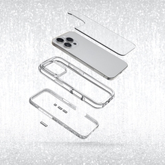 Ốp Lưng LAUT Aero Sparkle Cho iPhone 16 Pro/ 16 Pro Max Có Sạc Không Dây Thiết Kế Trong Suốt Như Pha Lê