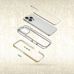 Ốp Lưng LAUT Aero Sparkle Cho iPhone 16 Pro/ 16 Pro Max Có Sạc Không Dây Thiết Kế Trong Suốt Như Pha Lê