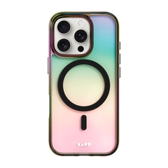 Ốp Lưng LAUT HOLO Cho iPhone 16 Pro/ 16 Pro Max Dải Màu Cực Quang 3 Chiều Tuyệt Đẹp Tương Thích Sạc Không Dây