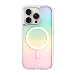 Ốp Lưng LAUT HOLO Cho iPhone 16 Pro/ 16 Pro Max Dải Màu Cực Quang 3 Chiều Tuyệt Đẹp Tương Thích Sạc Không Dây