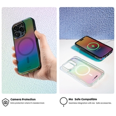 Ốp Lưng LAUT HOLO Cho iPhone 16 Pro/ 16 Pro Max Dải Màu Cực Quang 3 Chiều Tuyệt Đẹp Tương Thích Sạc Không Dây