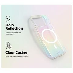 Ốp Lưng LAUT HOLO Cho iPhone 16 Pro/ 16 Pro Max Dải Màu Cực Quang 3 Chiều Tuyệt Đẹp Tương Thích Sạc Không Dây
