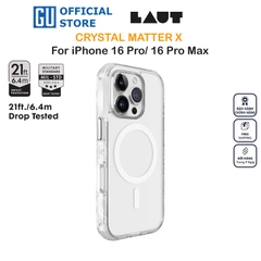 Ốp Lưng LAUT CRYSTAL MATTER X Cho iPhone 16 Pro Max Mang Lại Khả Năng Bảo Vệ Chắc Chắn Với Thử Nghiệm Rơi 6.4m