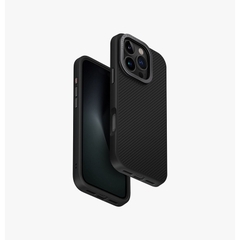 Ốp Lưng UNIQ KEVA MAX Cho iPhone 16 Pro Max Bằng Sợi Aramid Thật Khung Camera Kim Loại Làm Đế Có Nam Châm Sạc Không Dây