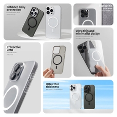 Ốp Lưng MIPOW Ultra Slim Matte MagFit Cho iPhone 16/ 16 Plus/ 16 Pro/ 16 Pro Max Siêu Mỏng Có Sạc Không Dây Chất Liệu Ca