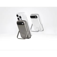 Pin Dự Phòng Không Dây Mazer MagAir17 Sạc Nhanh Qi2 15W 10000mAh Type-C PD35W Tích Hợp Chân Đế Aluminium Có Hiển Thị Pin