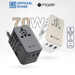 Củ Sạc Du Lịch MAZER Infinite Travel PD70W Ổ Cắm Đa Năng Sạc 05 Thiết Bị Cùng Lúc Tích Hợp Dây Type-C 70W