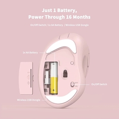 Chuột Không Dây MicroPack MP-V01W Kiểu Dáng Công Thái Học Cho Tư Thế Cầm Tay Thoải Mái Tiết Kiệm Pin 1600DPI