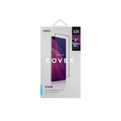 Kính cường lực UNIQ OPTIX VIVID Cho Samsung Galaxy S26/ S26 Plus/ S26 Ultra Viền Đen Trong Trẻo Cảm Ứng Mượt Mườn Mượt
