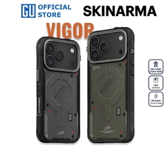 Ốp Lưng SKINARMA VIGOR Cho iPhone 17 Pro/ 17 Pro Max Viền Camera Nâng Cao Bằng Hợp Kim Nhôm Chống Sốc Có Sạc Không Dây