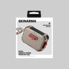 Ốp Bảo Vệ Skinarma MECHA Cho Airpods Pro 2/1 Thiết Kế Độc Đáo Có Khóa Cài Tặng Kèm Móc Đeo Zinc Alloy Chống Sốc Tốt