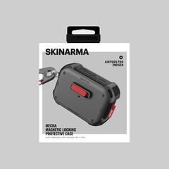 Ốp Bảo Vệ Skinarma MECHA Cho Airpods Pro 2/1 Thiết Kế Độc Đáo Có Khóa Cài Tặng Kèm Móc Đeo Zinc Alloy Chống Sốc Tốt