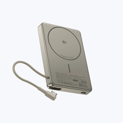 Pin Dự Phòng Không Dây Kèm Cáp MAZER MagLink70 Ai Qi2 15W/PD30W 10.000 mAh Chứng Nhận 3C Màn Hình Hiển Thị Thông Minh