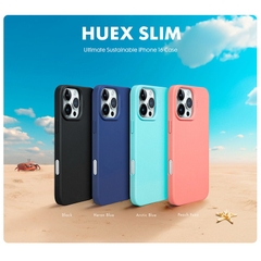 Ốp LAUT HUEX SLIM Cho iPhone 16 Có Sạc Không Dây Thiết Kế Mỏng Nhẹ Chống Trượt Được Làm Từ 100% Nhựa Tái Chế