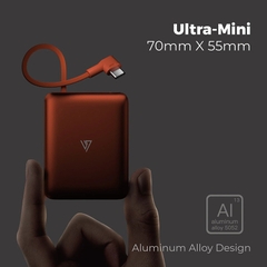 Pin Dự Phòng Siêu Nhỏ MIPOW POWERCUBE CX10 10000 mAh Tích Hợp Cáp USB Làm Móc Đeo Ultra-Mini Aluminum Chứng Chỉ CCC