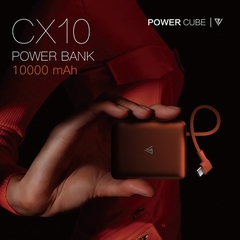 Pin Dự Phòng Siêu Nhỏ MIPOW POWERCUBE CX10 10000 mAh Tích Hợp Cáp USB Làm Móc Đeo Ultra-Mini Aluminum Chứng Chỉ CCC