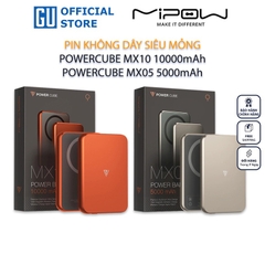 Pin Không Dây Siêu Mỏng MIPOW POWERCUBE MX05-MX10 Sạc Không Dây Cho Cả Apple Watch Airpods Chứng chỉ CCC