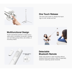 Gậy Chụp Ảnh Mazer Foldafie Extend Dựng Đứng 1.5m Có Kèm Remote Bluetooth Điều Khiển Chụp Từ Xa