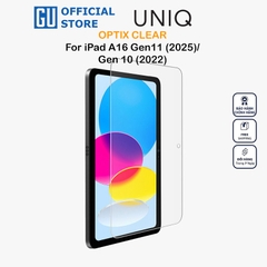 Kính cường lực UNIQ Optix Clear Cho iPad A16 Gen 11 (2025)/ Gen 10 (2022) Cảm Ứng Mượt Mà Bảo Vệ Màn Hình Tối Ưu