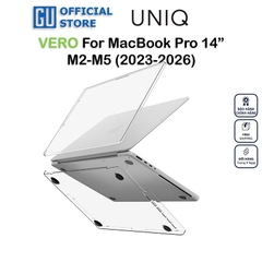 Ốp UNIQ VERO Cho MacBook Pro 14 inch M2-M5 (2023-2026) Trong Suốt Bảo Vệ Toàn Diện Tặng Kèm Phủ Phím Và Nắp Che Webcam