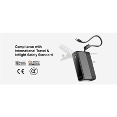 Pin Dự Phòng Kèm Cáp MAZER Ai PowerCharge Laptop PD 130W Dung Lượng 20.000 mAh Có Màn Hình Ai Hiển Thị Pin Và Công Suất