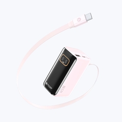 Pin Dự Phòng Kèm Cáp C MAZER PowerCharge Link R PD 45W Dung Lượng 10000mAh Dây Cáp Rút Type C Dài 70cm Chứng Nhận CCC