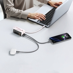 Pin Dự Phòng Kèm Cáp C MAZER PowerCharge Link R PD 45W Dung Lượng 10000mAh Dây Cáp Rút Type C Dài 70cm Chứng Nhận CCC