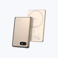 Pin Sạc Dự Phòng Không Dây MAZER MagAir S Qi2 15W PD 20W 5.000mAh Siêu Mỏng Màn Hình Số Hiển Thị Pin Và Trạng Thái Sạc