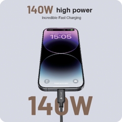 Dây Cáp Sạc Ra 2 Đầu USB-C MAZER InfiniteLink Scorpion PD 140W Dài 1.25m Chất Liệu Nylon Bện Bền Chắc Cao Cấp