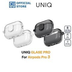 Ốp Bảo Vệ UNIQ GLASE PRO Cho Airpods Pro 3 Tinh Tế Giữ Vẻ Đẹp Thiết Bị Tinh Tế Khóa Cài Chắc Chắn Tặng Kèm Móc Nhôm