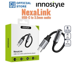 Cổng chuyển OTG Innostyle NexaLink USB-C to 3.5mm Audio Female Adapter A130GY Chuyển USB-C Sang Jack Cắm Tai Nghe 3.5mm