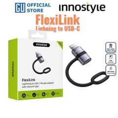 Cổng Chuyển OTG Innostyle FlexiLInk Ligtning to USB-C Female Adapter With Silicone Tape ST-540GY PD30W USB2.0 480Mbps