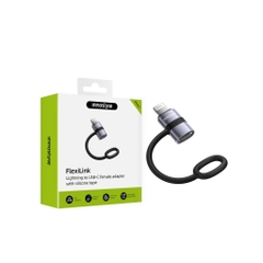 Cổng Chuyển OTG Innostyle FlexiLInk Ligtning to USB-C Female Adapter With Silicone Tape ST-540GY PD30W USB2.0 480Mbps