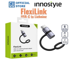 Cổng Chuyển OTG Innostyle FlexiLInk USB-C to Ligtning Female Adapter With Silicone Tape ST-530GY PD30W USB2.0 480Mbps