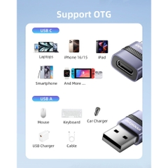 Cổng Chuyển OTG Innostyle FlexiLInk USB-A to USB-C Female Adapter With Silicone Tape ST-520 18W USB3.0 Tốc độ 5Gbps