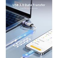 Cổng Chuyển OTG Innostyle FlexiLink USB-C to USB-A Female Adapter With Silicone Tape ST-510 USB3.0 Tốc độ 5Gbps