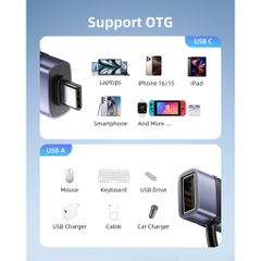 Cổng Chuyển OTG Innostyle FlexiLink USB-C to USB-A Female Adapter With Silicone Tape ST-510 USB3.0 Tốc độ 5Gbps