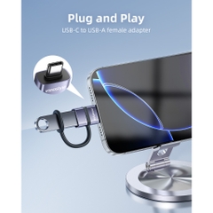 Cổng Chuyển OTG Innostyle FlexiLink USB-C to USB-A Female Adapter With Silicone Tape ST-510 USB3.0 Tốc độ 5Gbps