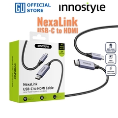 Cáp USB-C to HDMI Innostyle NexaLink Chất Lượng Ultra HD 4K@60Hz/ 2K@120Hz Dài 2m Truyền Tải Nội Dung Số Độ Nét Cao