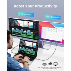 Cáp USB-C to HDMI Innostyle NexaLink Chất Lượng Ultra HD 4K@60Hz/ 2K@120Hz Dài 2m Truyền Tải Nội Dung Số Độ Nét Cao
