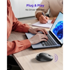Chuột Không Dây Innostyle OfficeFlow Wireless Mouse Black Silent Click Kết Nối 2.4GHz Thiết Kế Công Thái Học Siêu Nhẹ