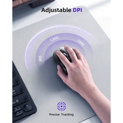 Chuột Không Dây Innostyle OfficeFlow Wireless Mouse Black Silent Click Kết Nối 2.4GHz Thiết Kế Công Thái Học Siêu Nhẹ