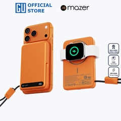 Pin Dự Phòng Không Dây Kèm Cáp MAZER MagLink19 Qi2 15W PD27W 10.000 mAh Chứng Nhận 3C Sạc Được Apple Watch Kèm Chân Đế