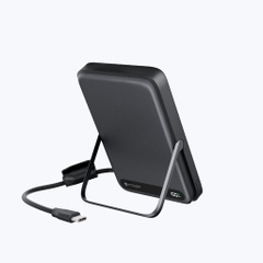 Pin Dự Phòng Không Dây Kèm Cáp MAZER MagLink19 Qi2 15W PD27W 10.000 mAh Chứng Nhận 3C Sạc Được Apple Watch Kèm Chân Đế