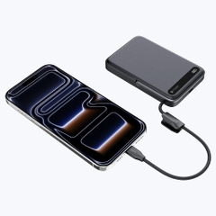 Pin Dự Phòng Không Dây Kèm Cáp MAZER MagLink19 Qi2 15W PD27W 10.000 mAh Chứng Nhận 3C Sạc Được Apple Watch Kèm Chân Đế