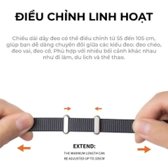 Dây Đeo Chéo Mipow Crossbody Strap ML04 Điều Chỉnh Chiều Dài Phù Hợp 1M Đến 2M Sử Dụng Chất Liệu Bền Vững