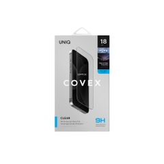 Kính Cường Lực Không Viền UNIQ OPTIX COVEX CLEAR Cho iPhone 18 Pro/ 18 Pro Max Trong Suốt Hoàn Toàn