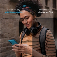 Kính Cường Lực Chống Nhìn Trộm UNIQ OPTIX COVEX PRIVACY Cho iPhone 18 Pro/ 18 Pro Max Công Nghệ DX2™ Tăng Độ Bền Chắc